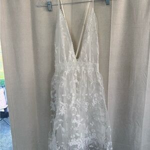 Elegant White Lace Dress